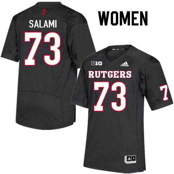 Women #73 Terrence Salami Rutgers Scarlet Knights College Football Jerseys Sale-Black
